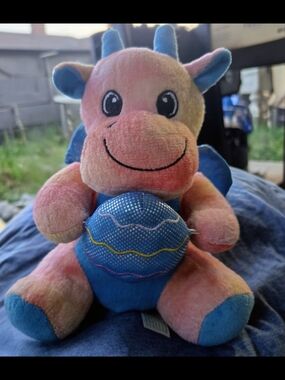 Muse Multicolor Pink and Blue Plush Dragon Stuffed Animal NwT.